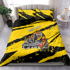 Personalised Richmond Tigers Football Bedding Set Melbourne City Skyline Graphic Fierce Mascot Art