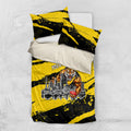 Personalised Richmond Tigers Football Bedding Set Melbourne City Skyline Graphic Fierce Mascot Art
