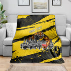 Personalised Richmond Tigers Football Blanket Melbourne City Skyline Graphic Fierce Mascot Art