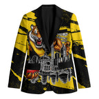 Personalised Richmond Tigers Football Blazer Melbourne City Skyline Graphic Fierce Mascot Art