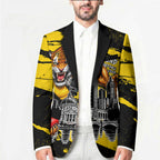 Personalised Richmond Tigers Football Blazer Melbourne City Skyline Graphic Fierce Mascot Art