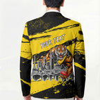 Personalised Richmond Tigers Football Blazer Melbourne City Skyline Graphic Fierce Mascot Art