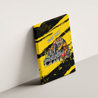 Personalised Richmond Tigers Football Canvas Wall Art Melbourne City Skyline Graphic Fierce Mascot Art