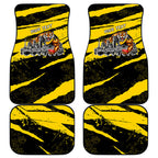 Personalised Richmond Tigers Football Car Mats Melbourne City Skyline Graphic Fierce Mascot Art