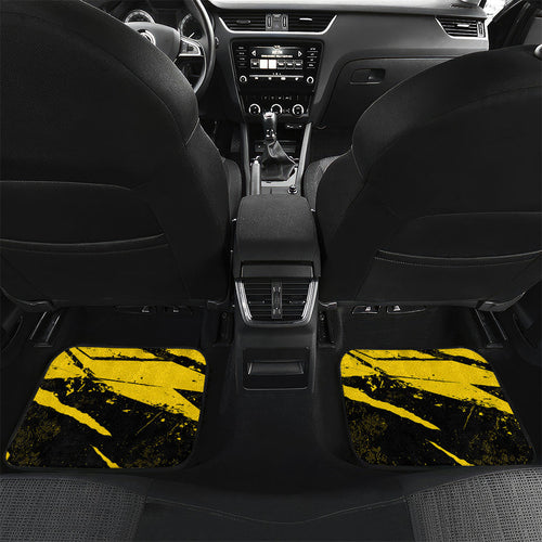 Personalised Richmond Tigers Football Car Mats Melbourne City Skyline Graphic Fierce Mascot Art