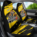 Personalised Richmond Tigers Football Car Seat Cover Melbourne City Skyline Graphic Fierce Mascot Art