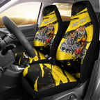 Personalised Richmond Tigers Football Car Seat Cover Melbourne City Skyline Graphic Fierce Mascot Art