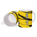 Personalised Richmond Tigers Football Ceramic Mug Melbourne City Skyline Graphic Fierce Mascot Art