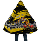 Personalised Richmond Tigers Football Cloak Melbourne City Skyline Graphic Fierce Mascot Art