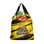 Personalised Richmond Tigers Football Grocery Bag Melbourne City Skyline Graphic Fierce Mascot Art