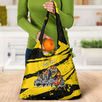 Personalised Richmond Tigers Football Grocery Bag Melbourne City Skyline Graphic Fierce Mascot Art