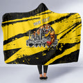 Personalised Richmond Tigers Football Hooded Blanket Melbourne City Skyline Graphic Fierce Mascot Art