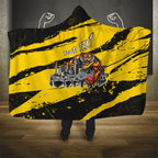 Personalised Richmond Tigers Football Hooded Blanket Melbourne City Skyline Graphic Fierce Mascot Art
