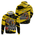 Personalised Richmond Tigers Football Hoodie Melbourne City Skyline Graphic Fierce Mascot Art