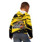 Personalised Richmond Tigers Football Kid Hoodie Melbourne City Skyline Graphic Fierce Mascot Art