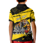 Personalised Richmond Tigers Football Kid Polo Shirt Melbourne City Skyline Graphic Fierce Mascot Art