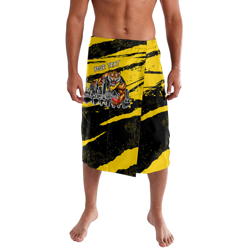 Personalised Richmond Tigers Football Lavalava Melbourne City Skyline Graphic Fierce Mascot Art