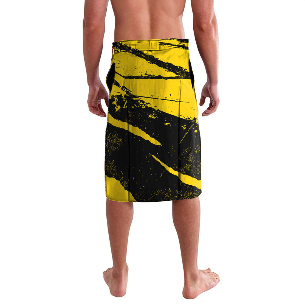 Personalised Richmond Tigers Football Lavalava Melbourne City Skyline Graphic Fierce Mascot Art