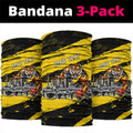 Personalised Richmond Tigers Football Neck Gaiter Melbourne City Skyline Graphic Fierce Mascot Art