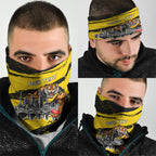 Personalised Richmond Tigers Football Neck Gaiter Melbourne City Skyline Graphic Fierce Mascot Art