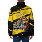 Personalised Richmond Tigers Football Padded Jacket Melbourne City Skyline Graphic Fierce Mascot Art