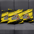 Personalised Richmond Tigers Football Pillow Cover Melbourne City Skyline Graphic Fierce Mascot Art