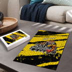 Personalised Richmond Tigers Football Puzzle Melbourne City Skyline Graphic Fierce Mascot Art