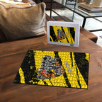Personalised Richmond Tigers Football Puzzle Melbourne City Skyline Graphic Fierce Mascot Art