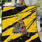 Personalised Richmond Tigers Football Quilt Melbourne City Skyline Graphic Fierce Mascot Art