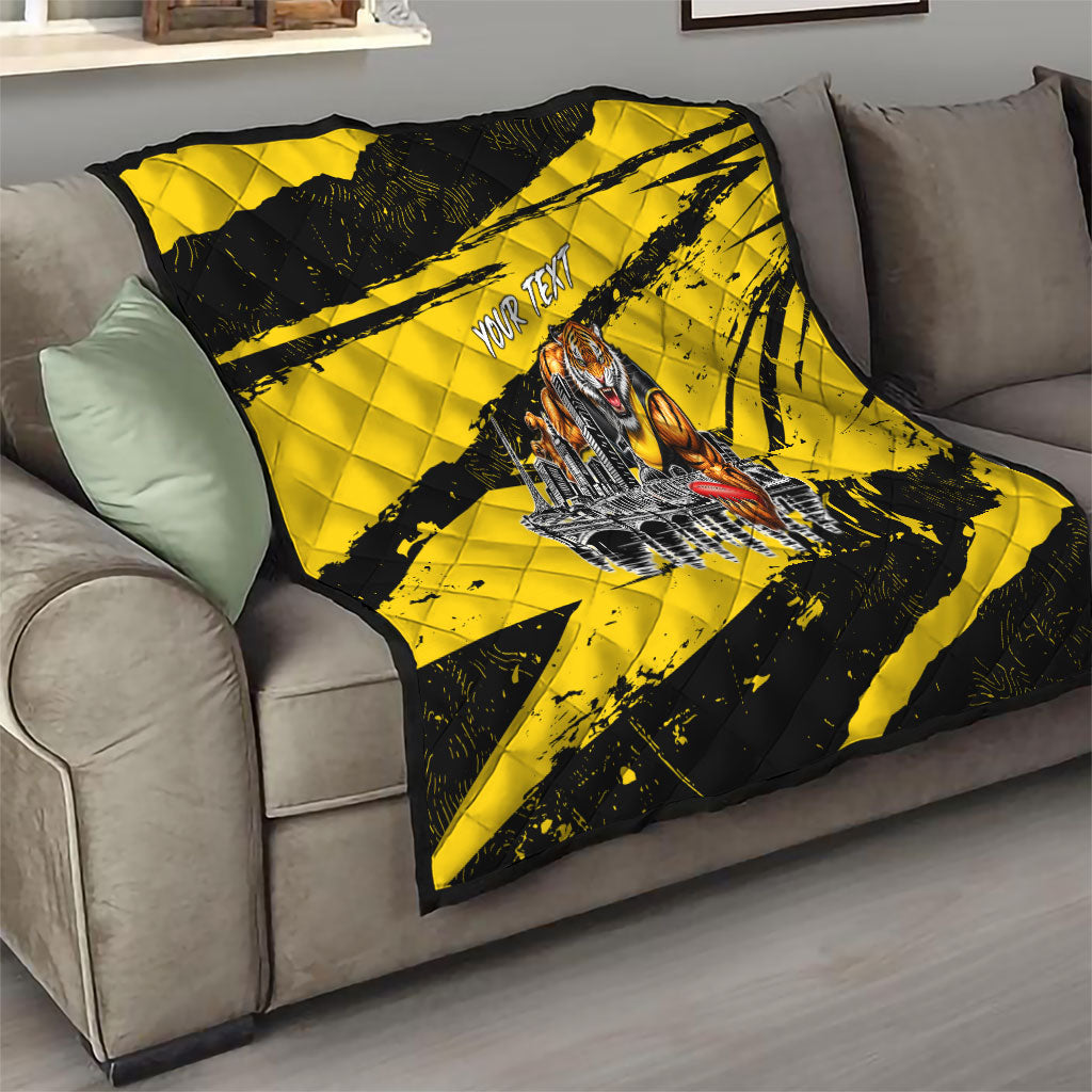 Personalised Richmond Tigers Football Quilt Melbourne City Skyline Graphic Fierce Mascot Art