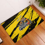Personalised Richmond Tigers Football Rubber Doormat Melbourne City Skyline Graphic Fierce Mascot Art