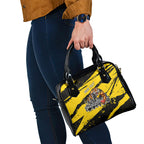 Personalised Richmond Tigers Football Shoulder Handbag Melbourne City Skyline Graphic Fierce Mascot Art