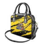 Personalised Richmond Tigers Football Shoulder Handbag Melbourne City Skyline Graphic Fierce Mascot Art