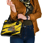 Personalised Richmond Tigers Football Shoulder Handbag Melbourne City Skyline Graphic Fierce Mascot Art