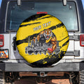 Personalised Richmond Tigers Football Spare Tire Cover Melbourne City Skyline Graphic Fierce Mascot Art