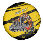 Personalised Richmond Tigers Football Spare Tire Cover Melbourne City Skyline Graphic Fierce Mascot Art