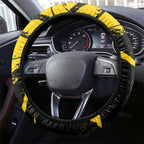 Richmond Tigers Football Steering Wheel Cover Melbourne City Skyline Graphic Fierce Mascot Art