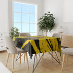 Personalised Richmond Tigers Football Tablecloth Melbourne City Skyline Graphic Fierce Mascot Art