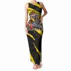 Personalised Richmond Tigers Football Tank Maxi Dress Melbourne City Skyline Graphic Fierce Mascot Art