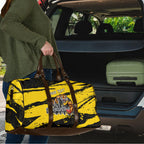 Personalised Richmond Tigers Football Travel Bag Melbourne City Skyline Graphic Fierce Mascot Art