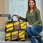 Personalised Richmond Tigers Football Travel Bag Melbourne City Skyline Graphic Fierce Mascot Art