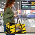 Personalised Richmond Tigers Football Travel Bag Melbourne City Skyline Graphic Fierce Mascot Art