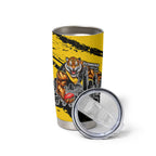 Personalised Richmond Tigers Football Tumbler Cup Melbourne City Skyline Graphic Fierce Mascot Art
