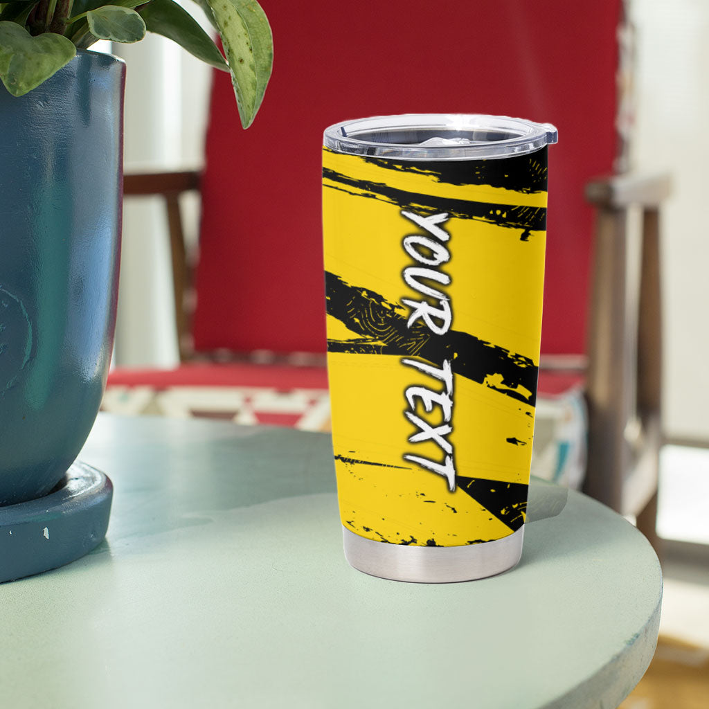 Personalised Richmond Tigers Football Tumbler Cup Melbourne City Skyline Graphic Fierce Mascot Art