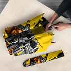 Personalised Richmond Tigers Football Umbrella Melbourne City Skyline Graphic Fierce Mascot Art