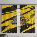 Personalised Richmond Tigers Football Window Curtain Melbourne City Skyline Graphic Fierce Mascot Art