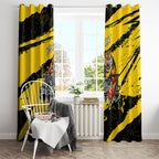 Personalised Richmond Tigers Football Window Curtain Melbourne City Skyline Graphic Fierce Mascot Art