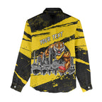 Personalised Richmond Tigers Football Women Casual Shirt Melbourne City Skyline Graphic Fierce Mascot Art