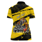 Personalised Richmond Tigers Football Women Polo Shirt Melbourne City Skyline Graphic Fierce Mascot Art