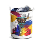 Personalised Brisbane Lions Football Laundry Basket Australia City Skyline Graphic Fierce Mascot Art